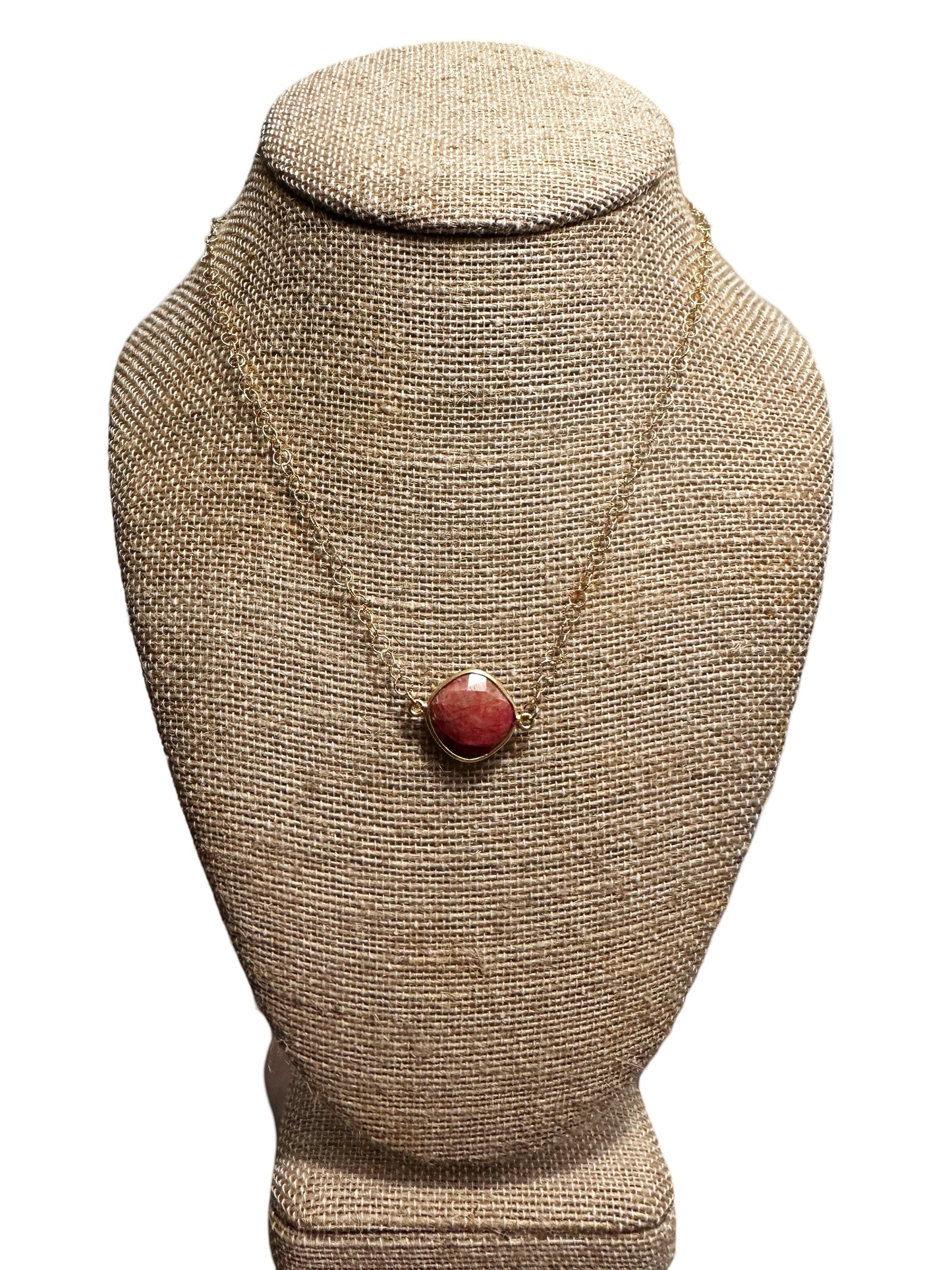 Gemstone Circle Chain Necklace