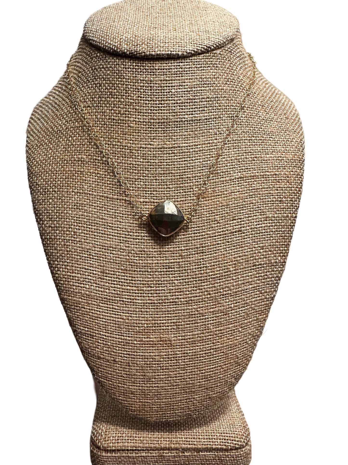 Gemstone Circle Chain Necklace