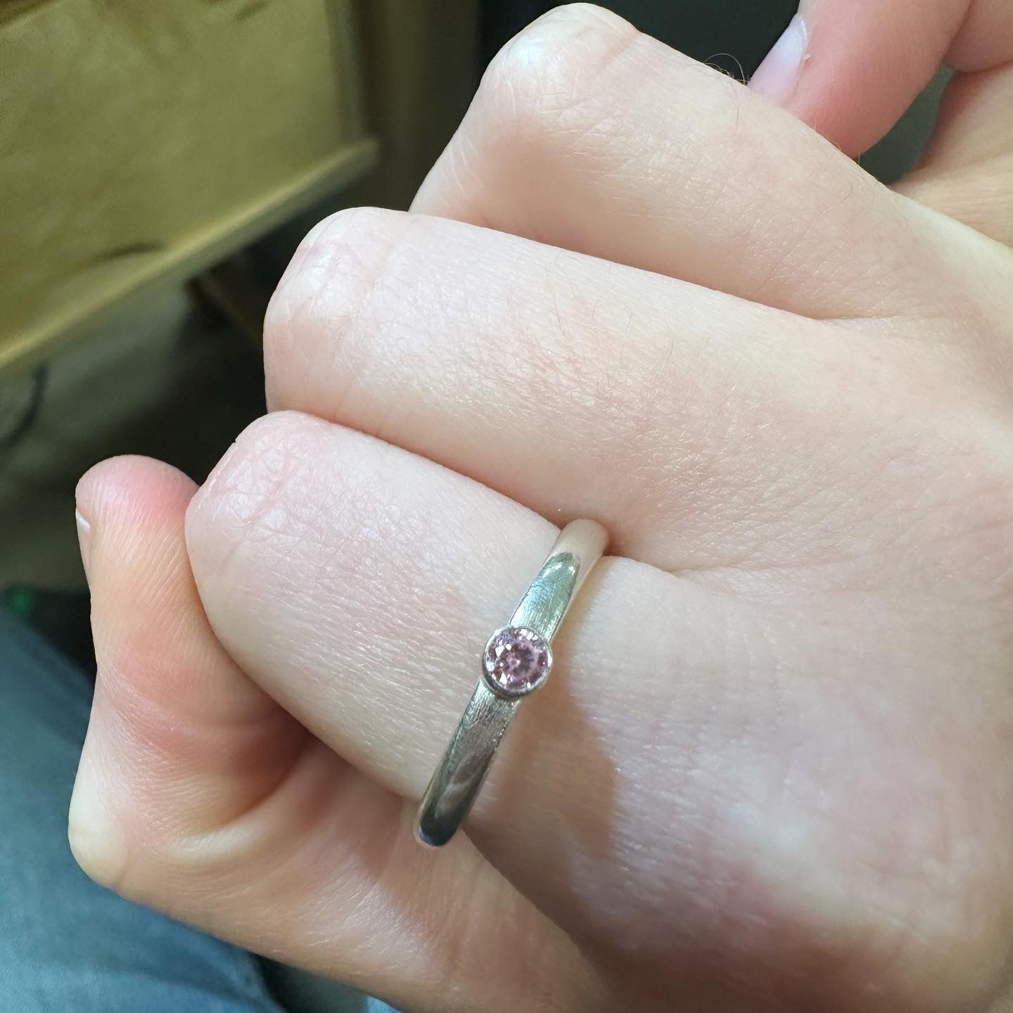 Pink CZ Ring