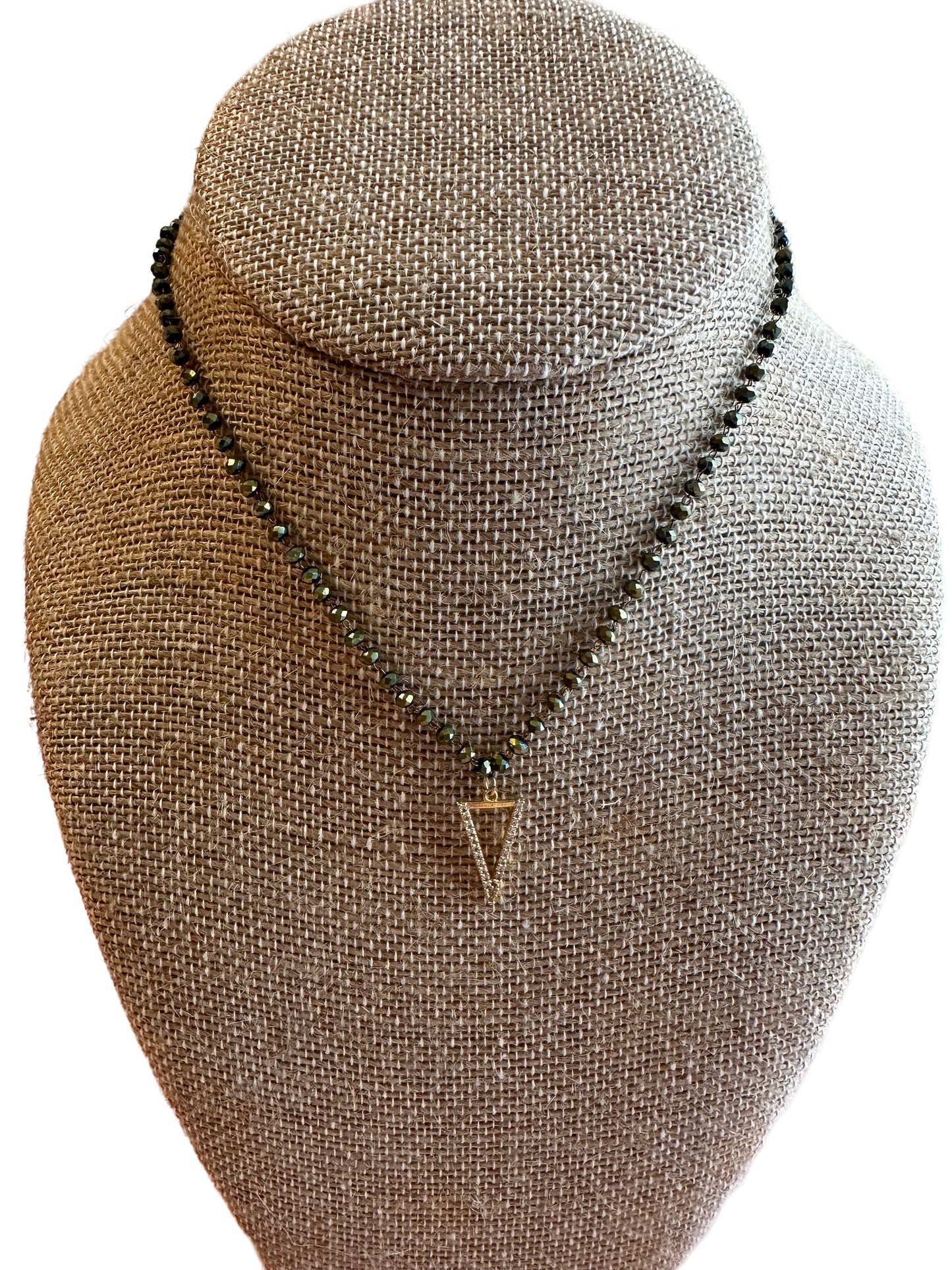 Green Triangle Necklace