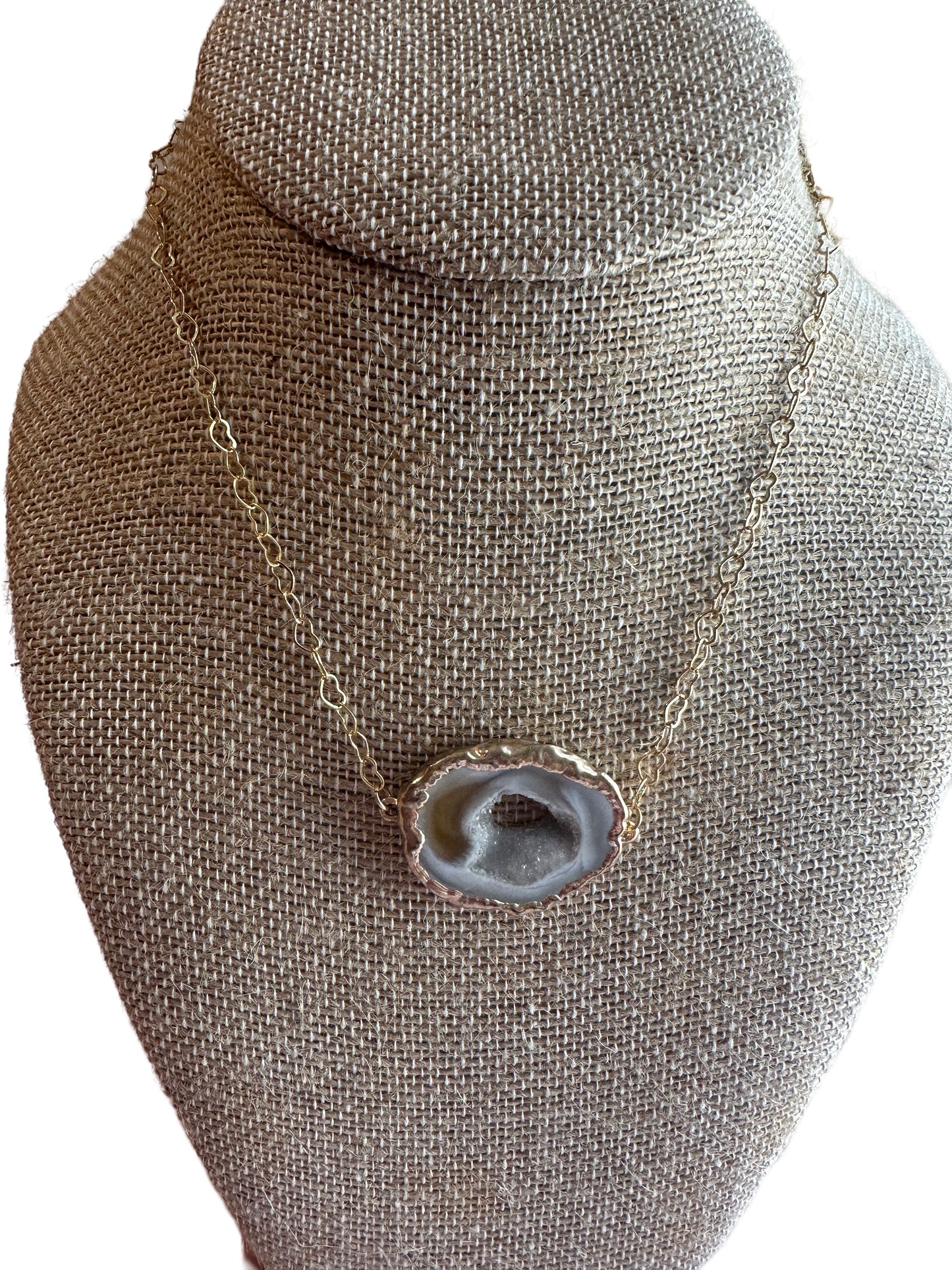 Druzy Heart Necklace
