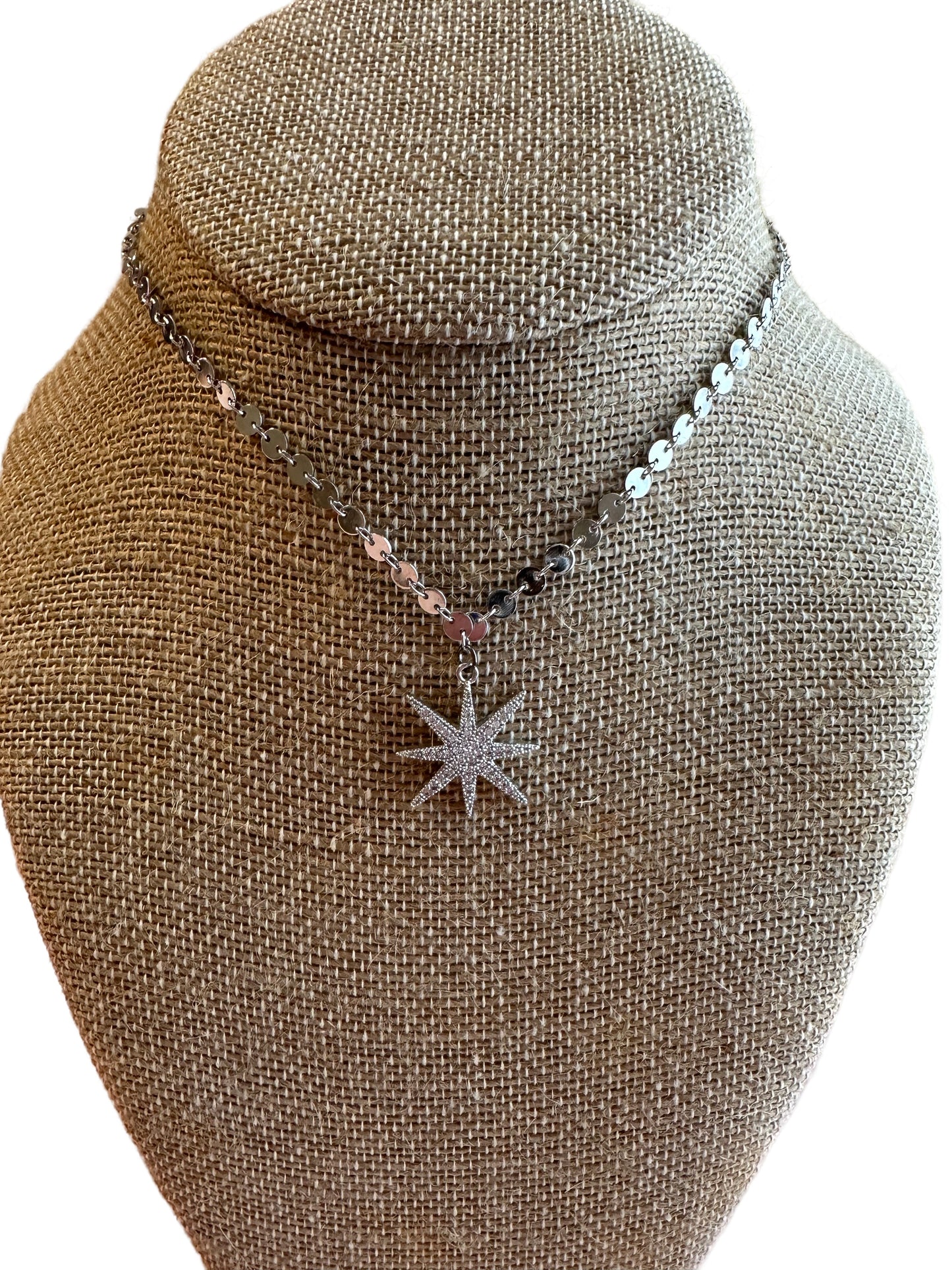 Silver Starburst Necklace