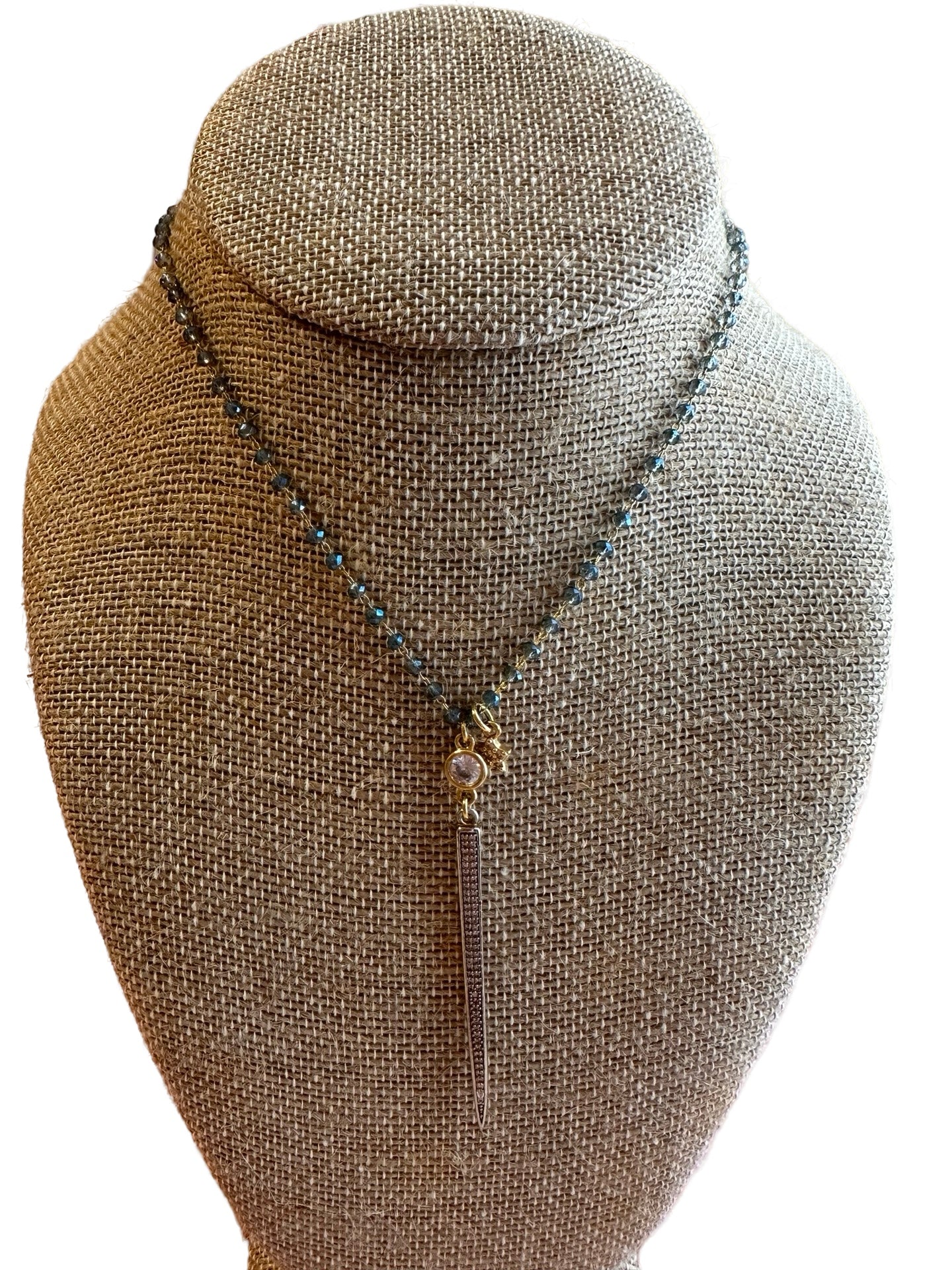 Blue Spike Necklace