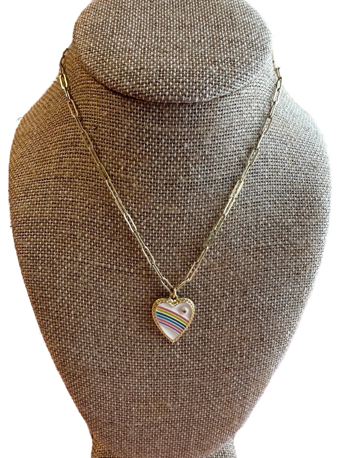 Rainbow Heart Necklace
