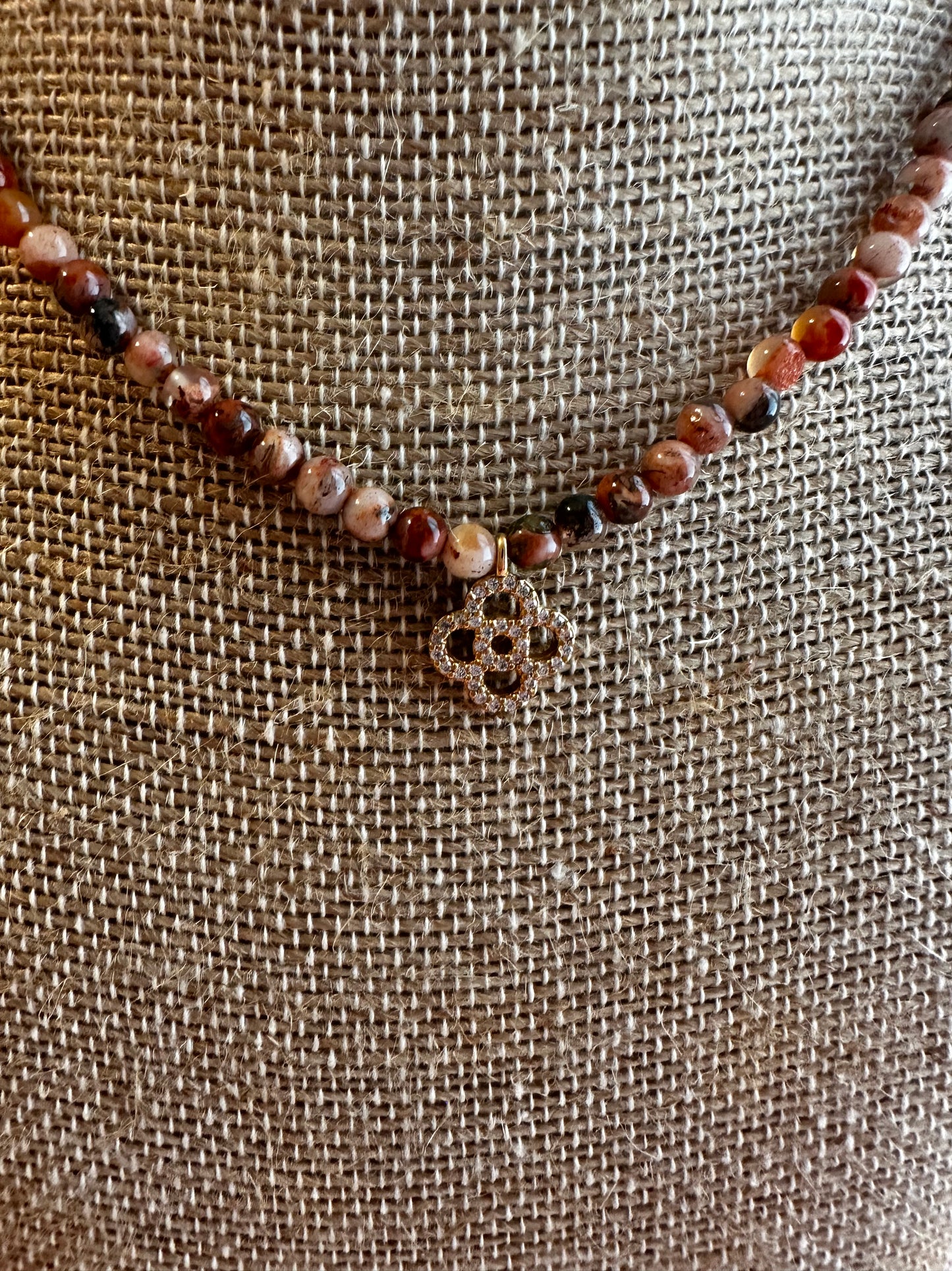 Orange Beaded Choker