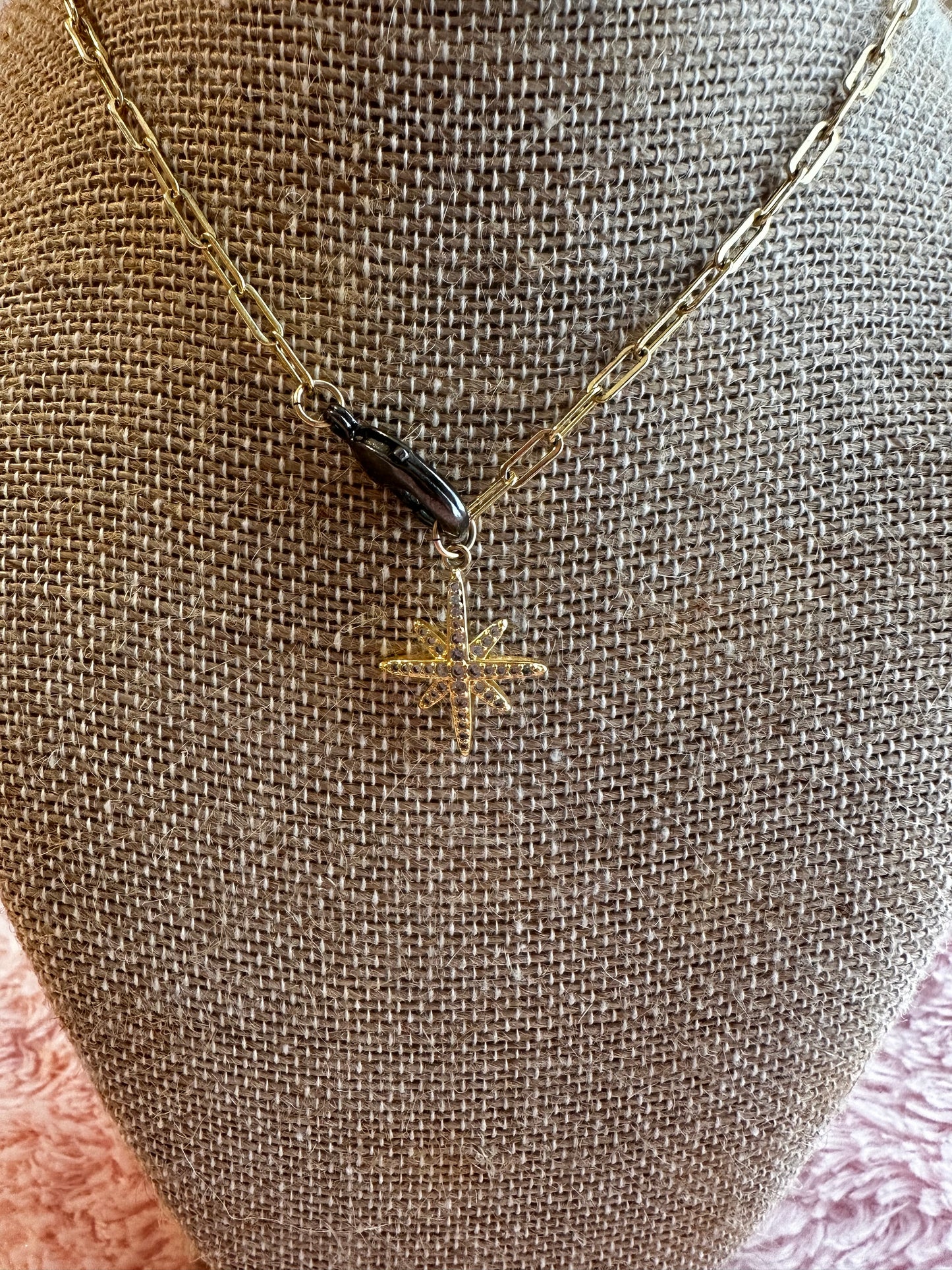 Paperclip Chain Necklace with Star