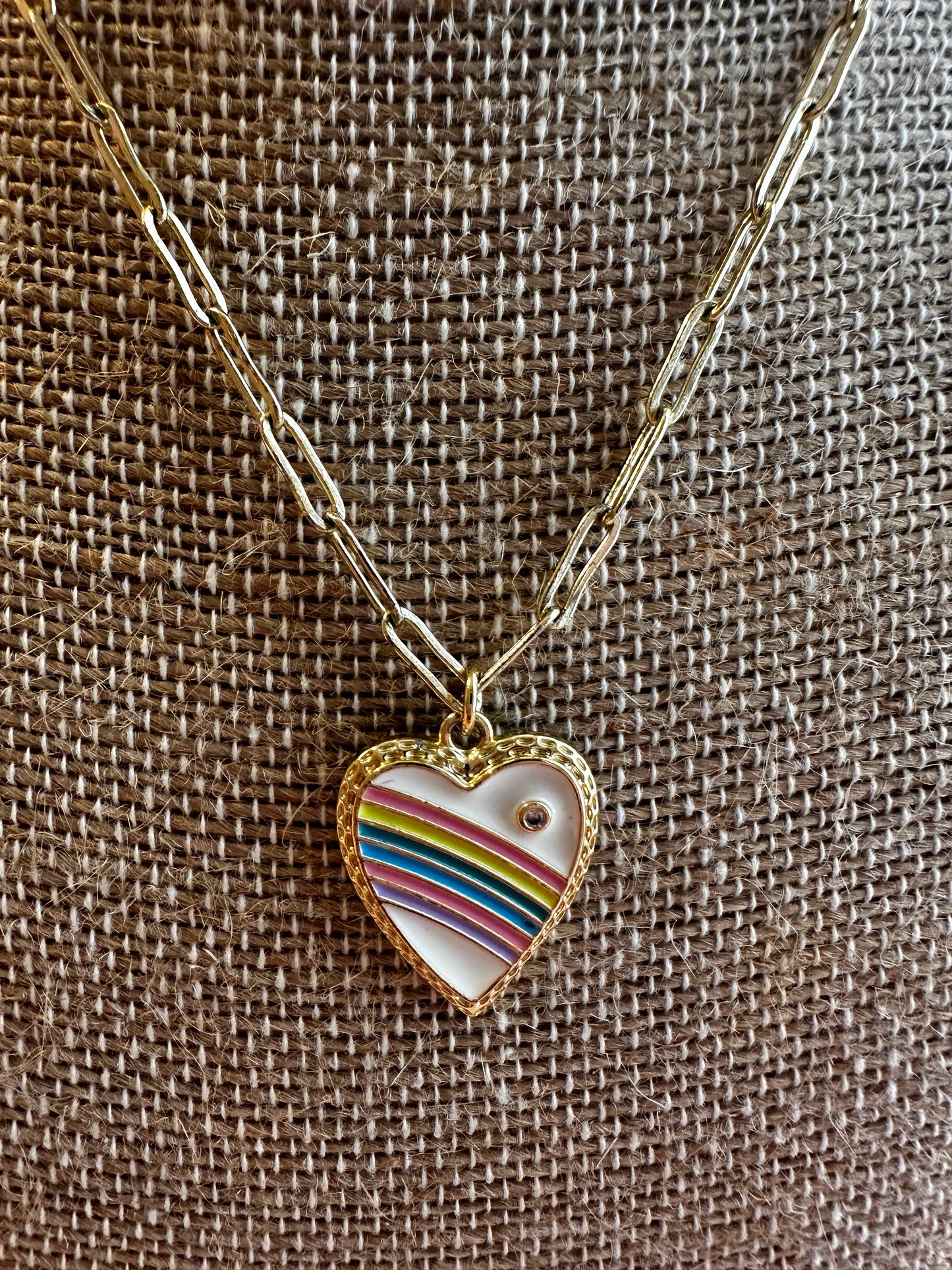 Rainbow Heart Necklace