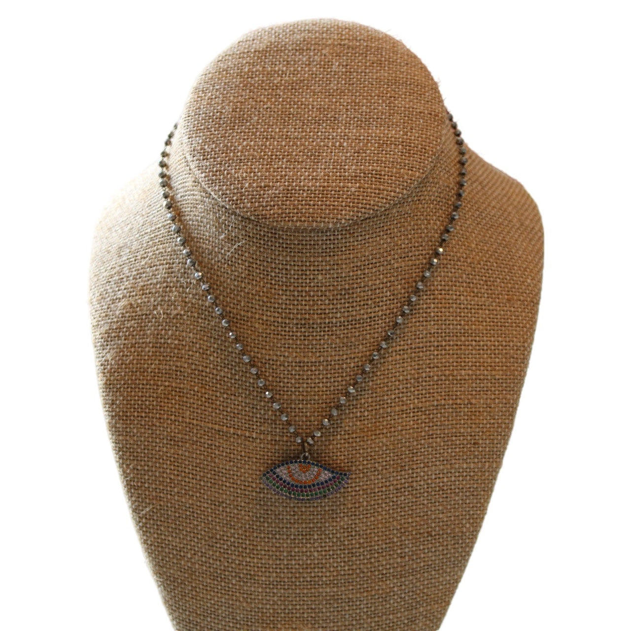 Evil Eye Pyrite Necklace