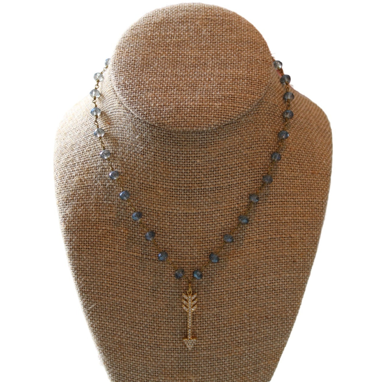 Blue Arrow Necklace