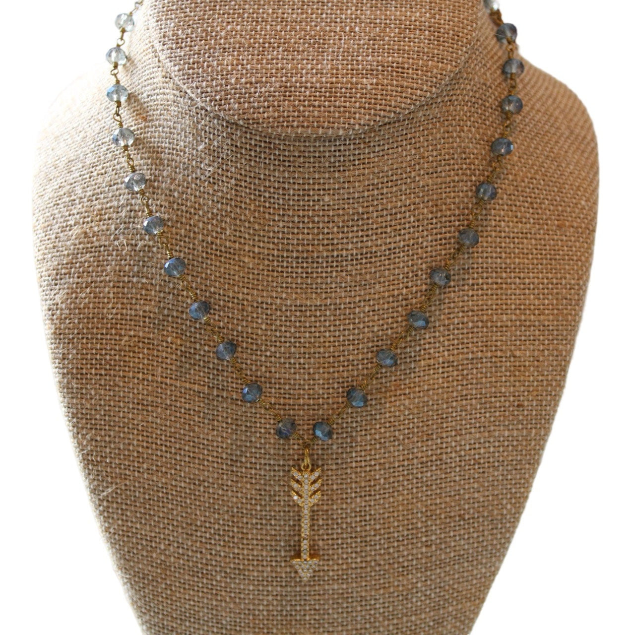 Blue Arrow Necklace