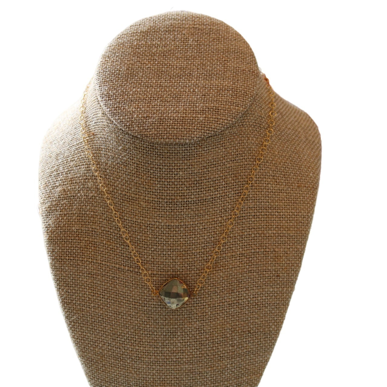 Gemstone Circle Chain Necklace