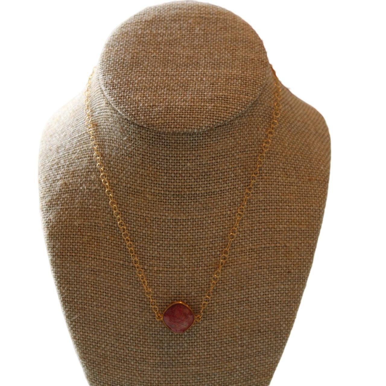 Gemstone Circle Chain Necklace
