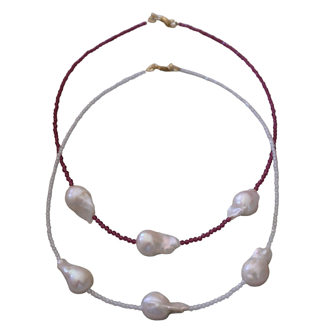 Berry 3 Pearl Necklace