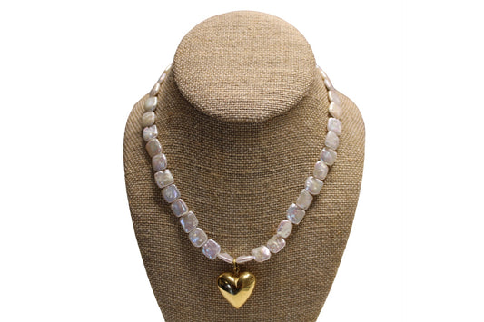 Pearly Heart Necklace