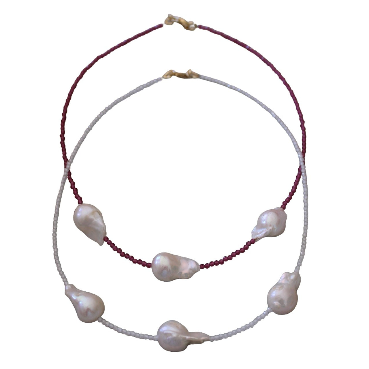 White 3 Pearl Necklace