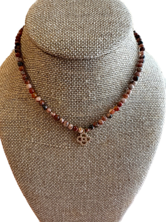 Orange Beaded Choker