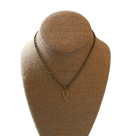 Green Triangle Necklace
