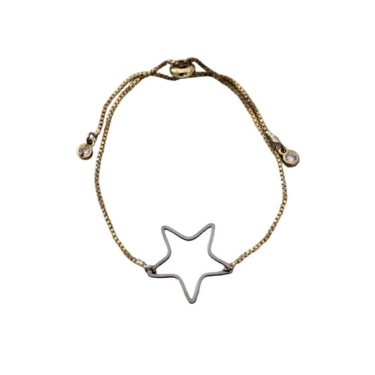 Mixed Metal Star Bracelet
