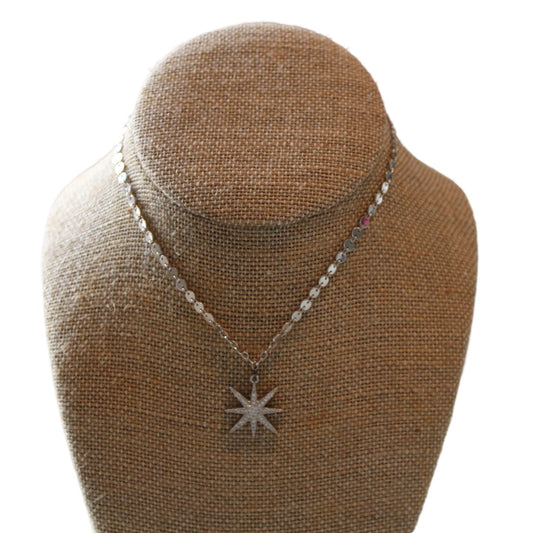 Silver Starburst Necklace