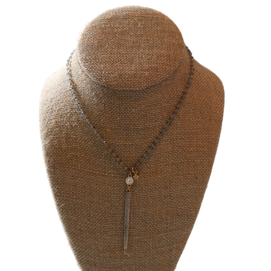 Blue Spike Necklace